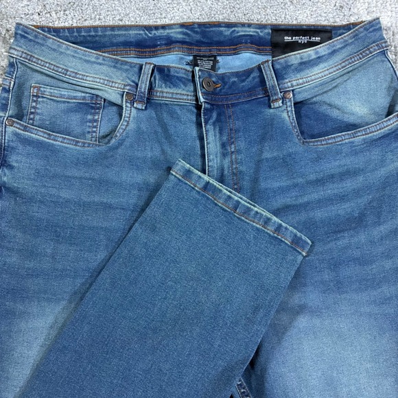 The Perfect Jean Nyc Other - The Perfect Jean NYC Slim Thick Jeans Mens 36x30 Medium Wash Blue Stretch Denim